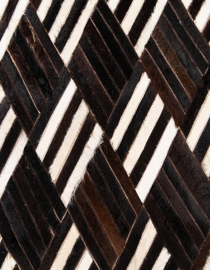 Detail image of  5' 11 x 6' 7 Cowhide Stocks Square Rug