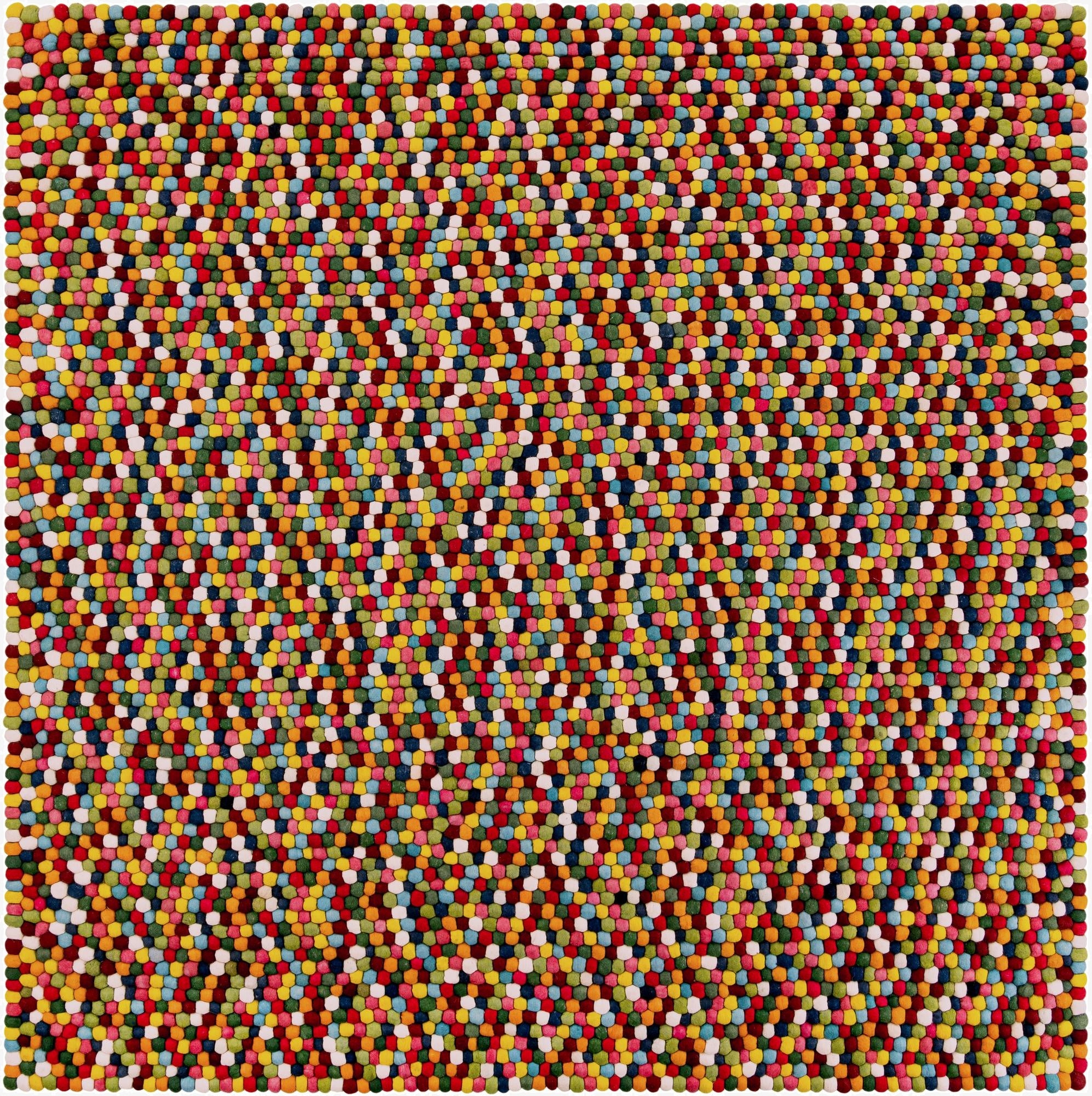  10' x 10' Felt Ball Wool Square Rug