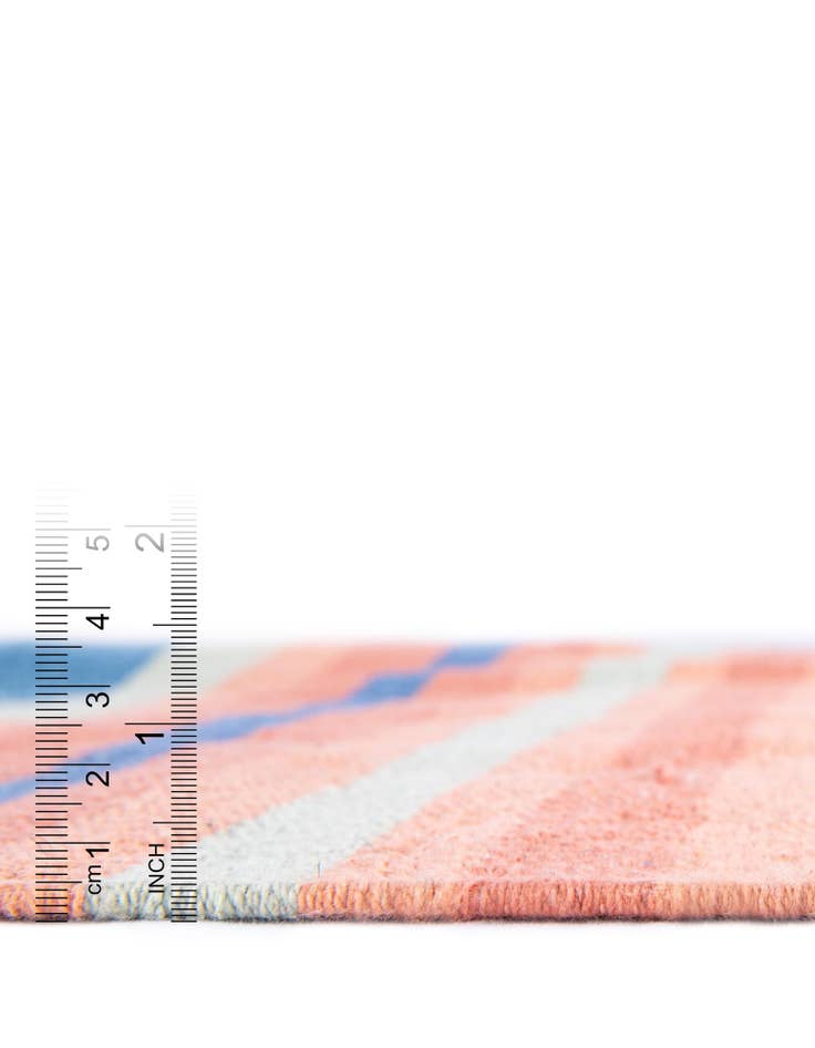 Detail image of  10' x 10'  Hand Woven Flatweave Cotton Dhurrie Square Rug