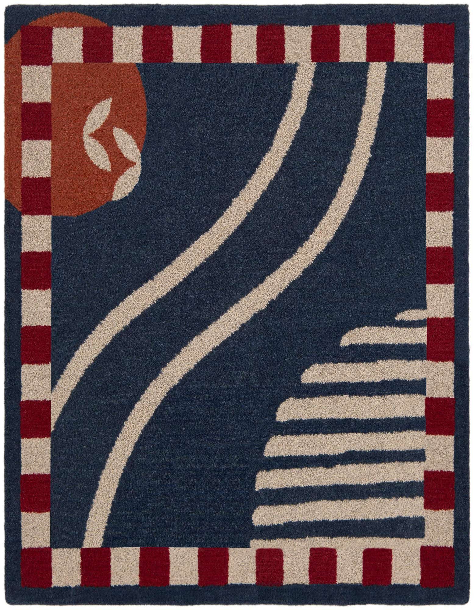 Primary image  5' 1 x 5' 1 Handtufted Wool Square Rug