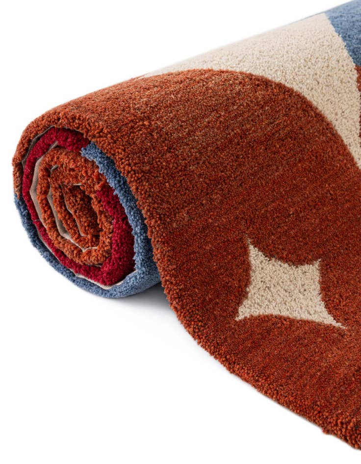 Detail image of  5' 1 x 5' 1 Handtufted Wool Square Rug