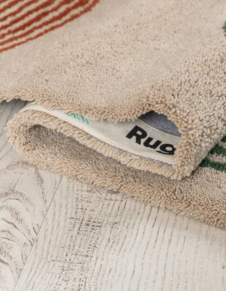 Detail image of  6' 1 x 6' 1 Handtufted Wool Square Rug