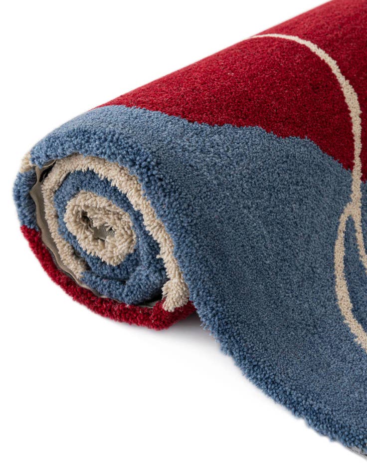 Detail image of  6' 1 x 6' 1 Handtufted Wool Square Rug