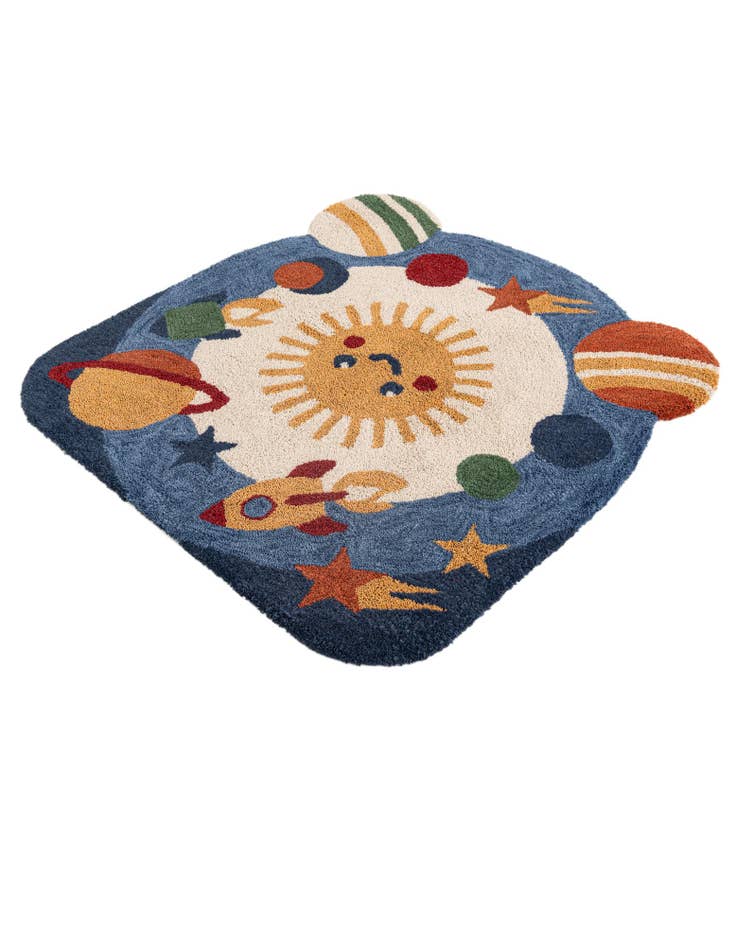 Detail image of  3' 3 x 3' 3 Handtufted Wool Square Rug