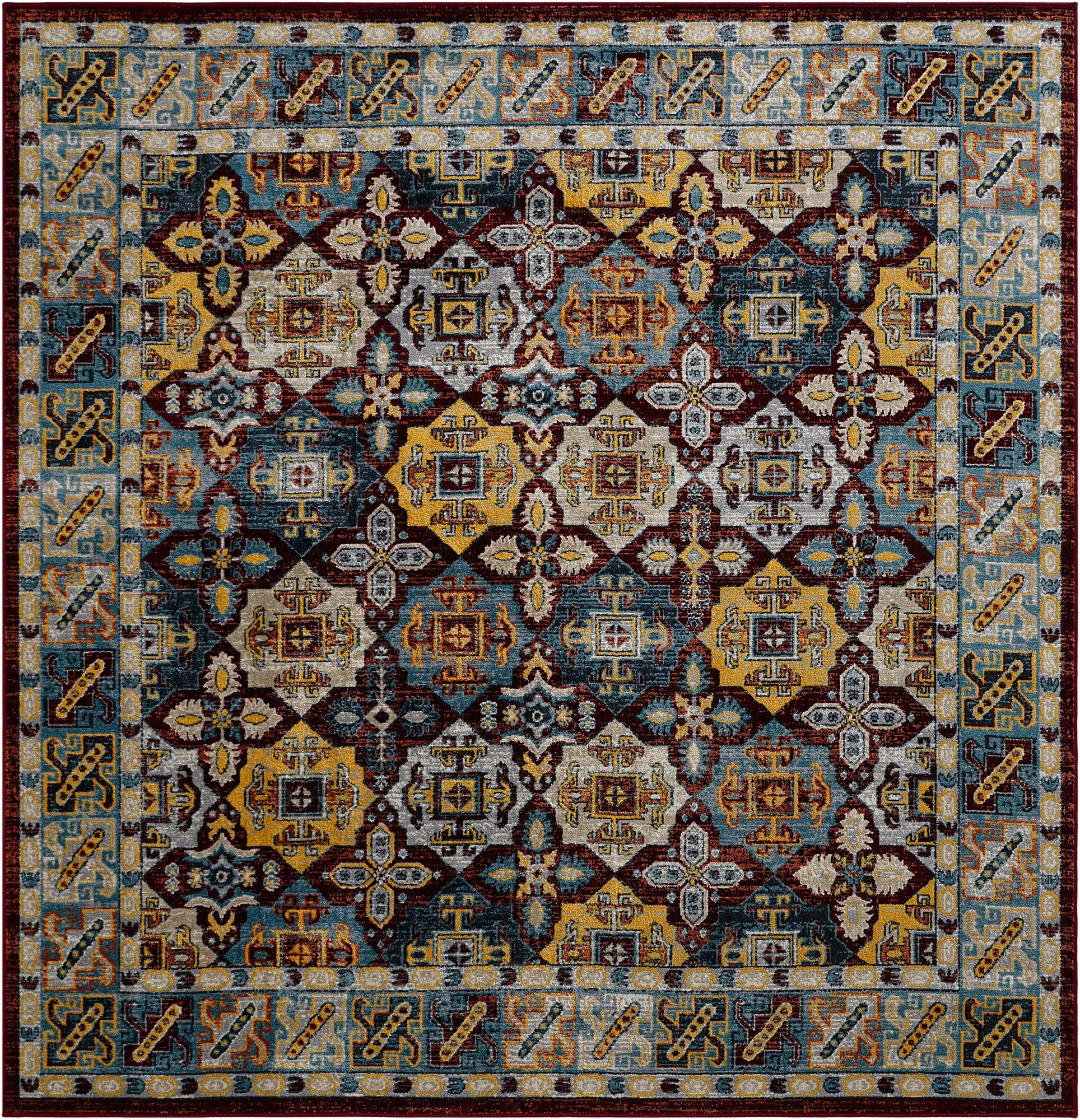  7' 10 x 7' 10 Kamala Washable Square Rug