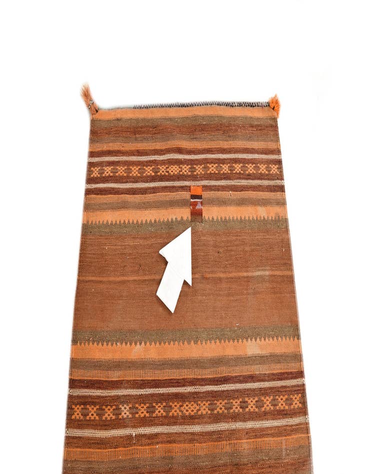 Detail image of  3' 5 x 3' 7  Hand Woven Kilim Fars Wool Square Rug