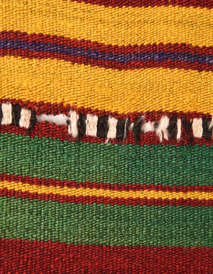 Detail image of  6' 7 x 6' 9  Hand Woven Kilim Fars Wool Square Rug