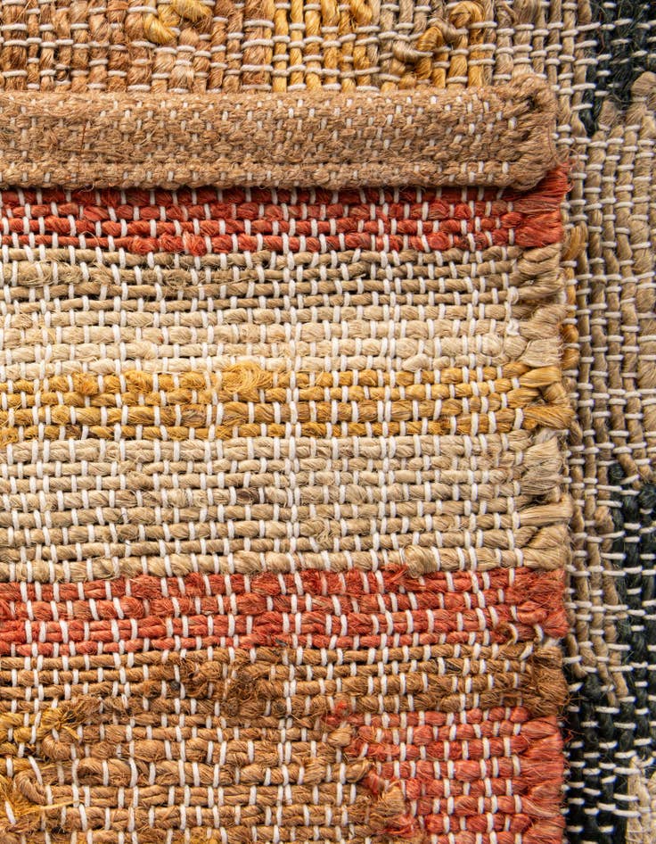 Detail image of  7' 10 x 7' 10  Hand Woven Kilim Jute Square Rug