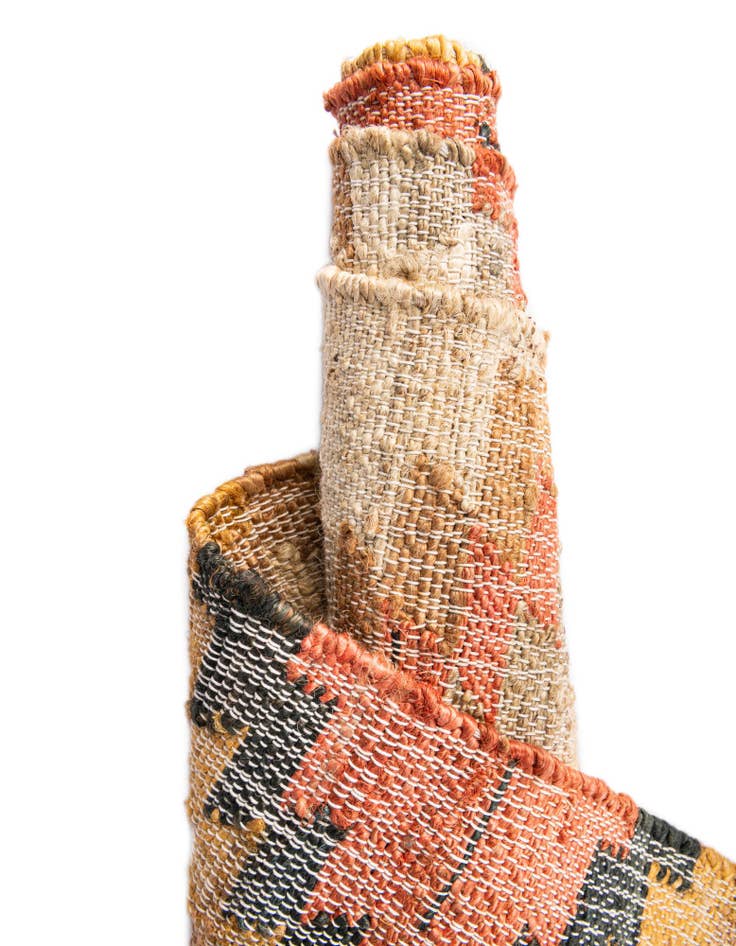 Detail image of  7' 10 x 7' 10  Hand Woven Kilim Jute Square Rug