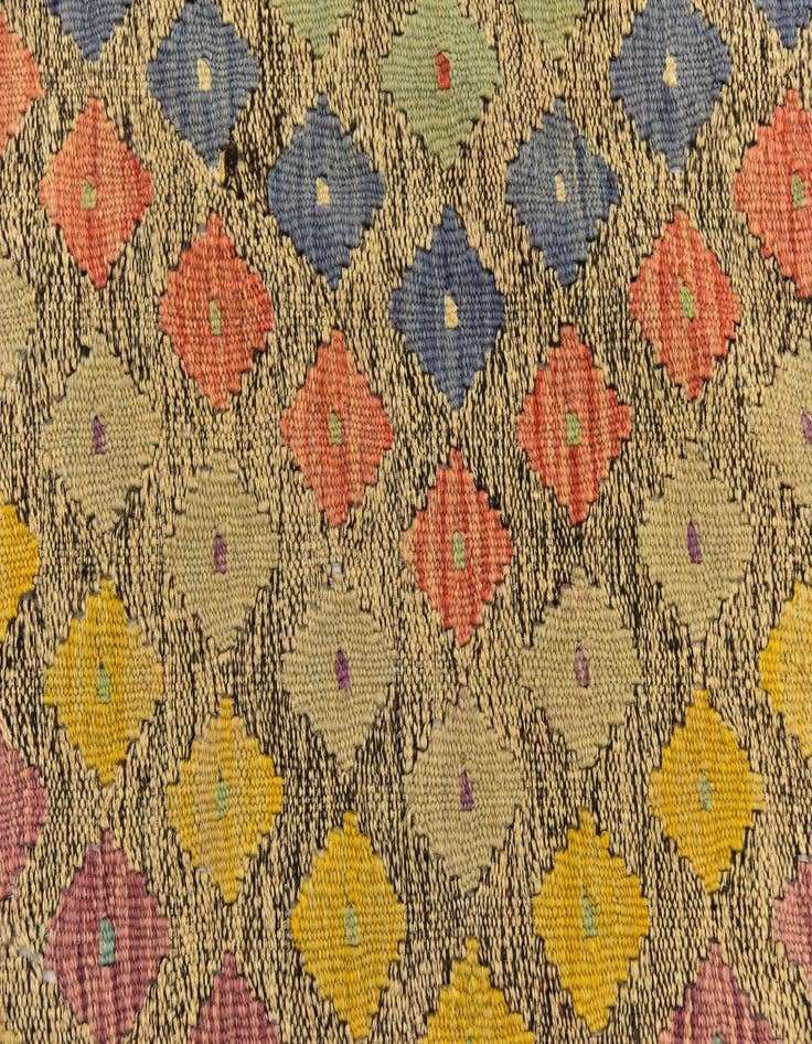 Detail image of  7' x 8'  Hand Woven Kilim Modern Wool Square Rug