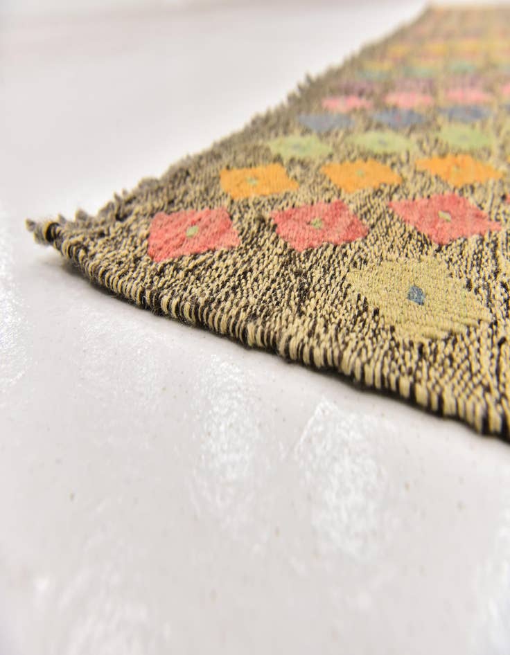 Detail image of  7' x 8'  Hand Woven Kilim Modern Wool Square Rug