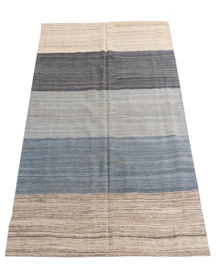 Detail image of  4' 6 x 4' 8  Hand Woven Kilim Modern Wool Square Rug