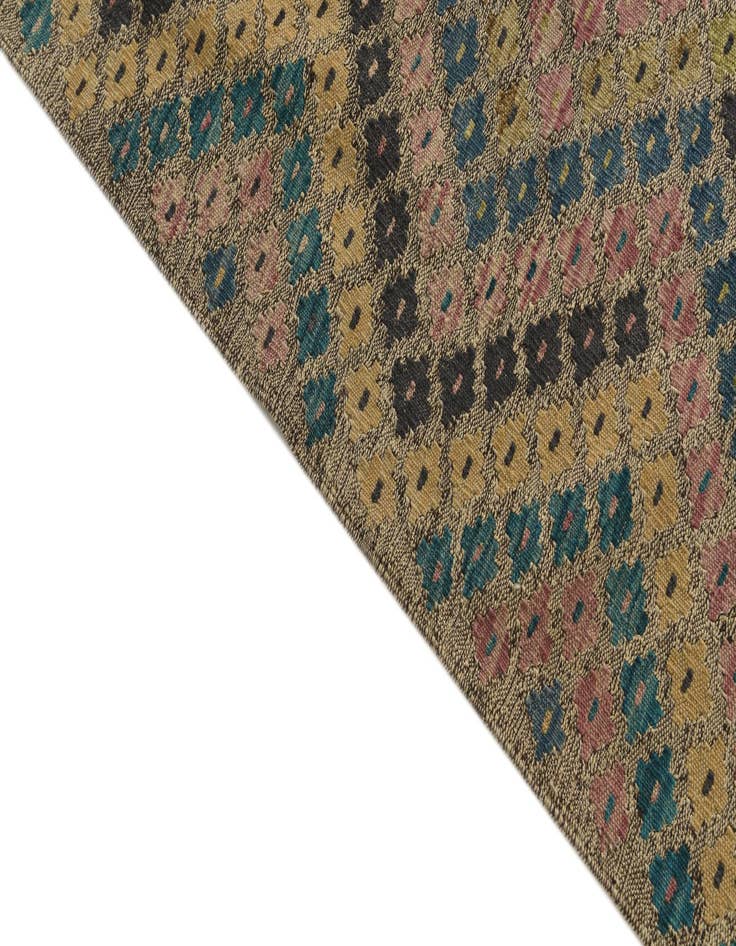 Detail image of  9' x 9' 5  Hand Woven Kilim Modern Wool Square Rug