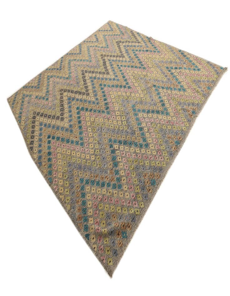 Detail image of  9' 1 x 9' 6  Hand Woven Kilim Modern Wool Square Rug