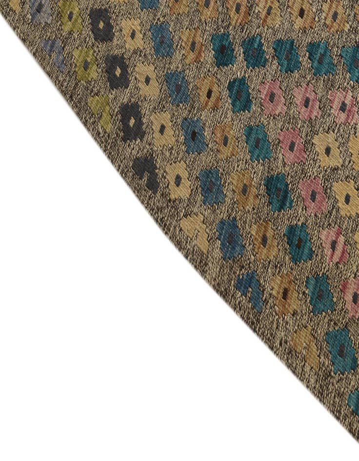 Detail image of  9' 1 x 9' 6  Hand Woven Kilim Modern Wool Square Rug
