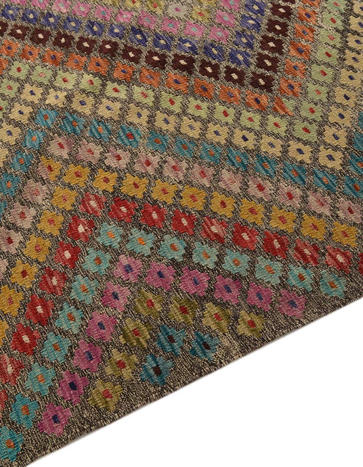 Detail image of 8' 10 x 9' 5 Hand Woven Kilim Modern Wool Square Rug