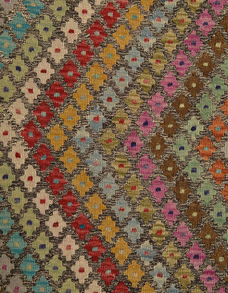 Detail image of 8' 10 x 9' 5 Hand Woven Kilim Modern Wool Square Rug