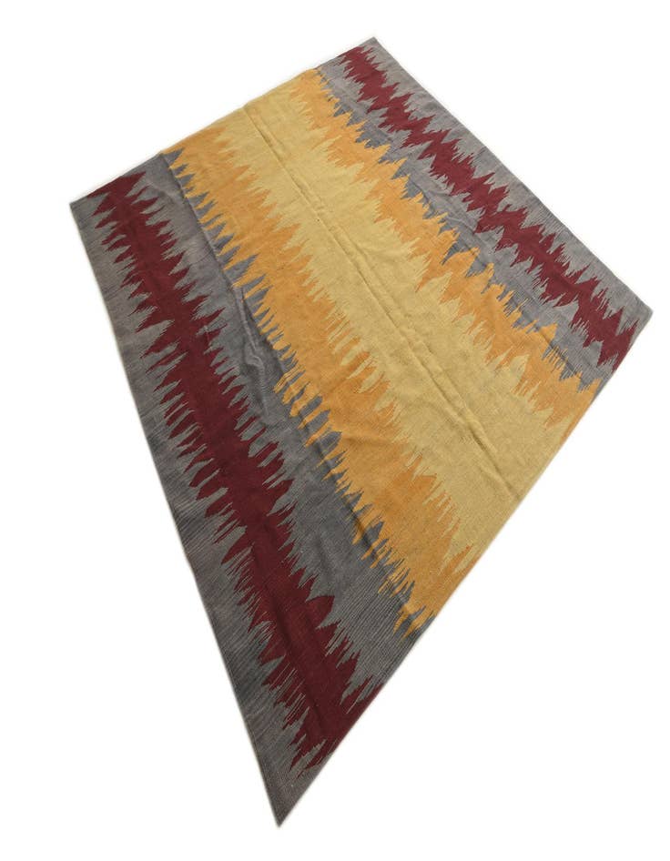 Detail image of  7' 1 x 7' 1  Hand Woven Kilim Modern Wool Square Rug