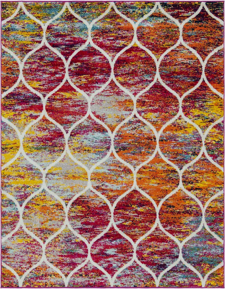 Detail image of 7' x 7' Lattice Frieze Square Rug