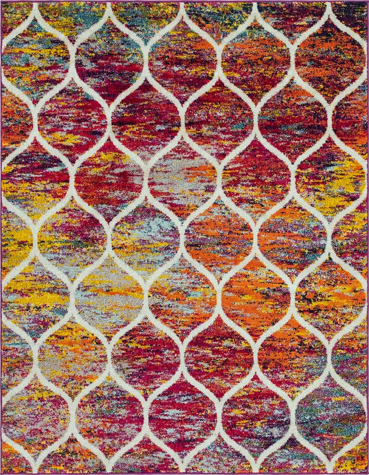 Detail image of  4' x 4' Lattice Frieze Square Rug