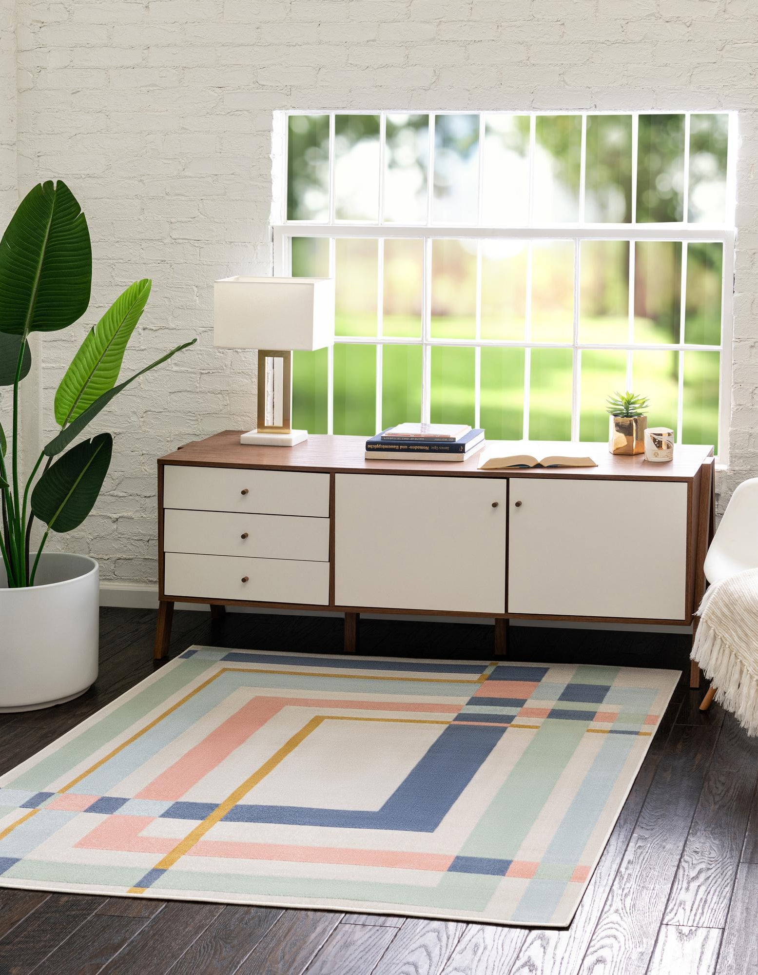 Multicolor 8' x 8' Lotus Square Rug | Rugs.com