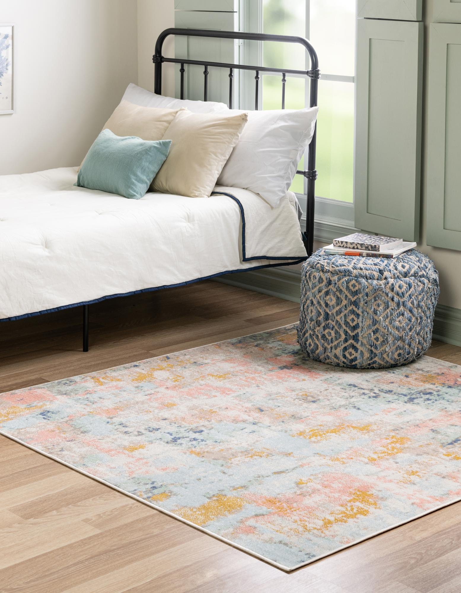 Multicolor 8' x 8' Lotus Square Rug | Rugs.com