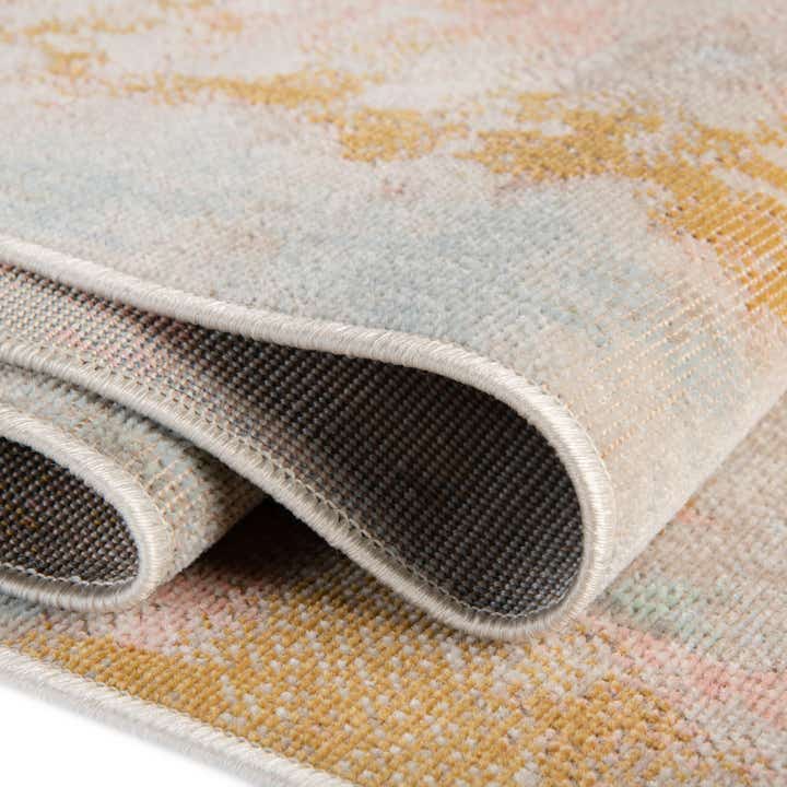 Multicolor 5' x 5' Lotus Square Rug | Rugs.com