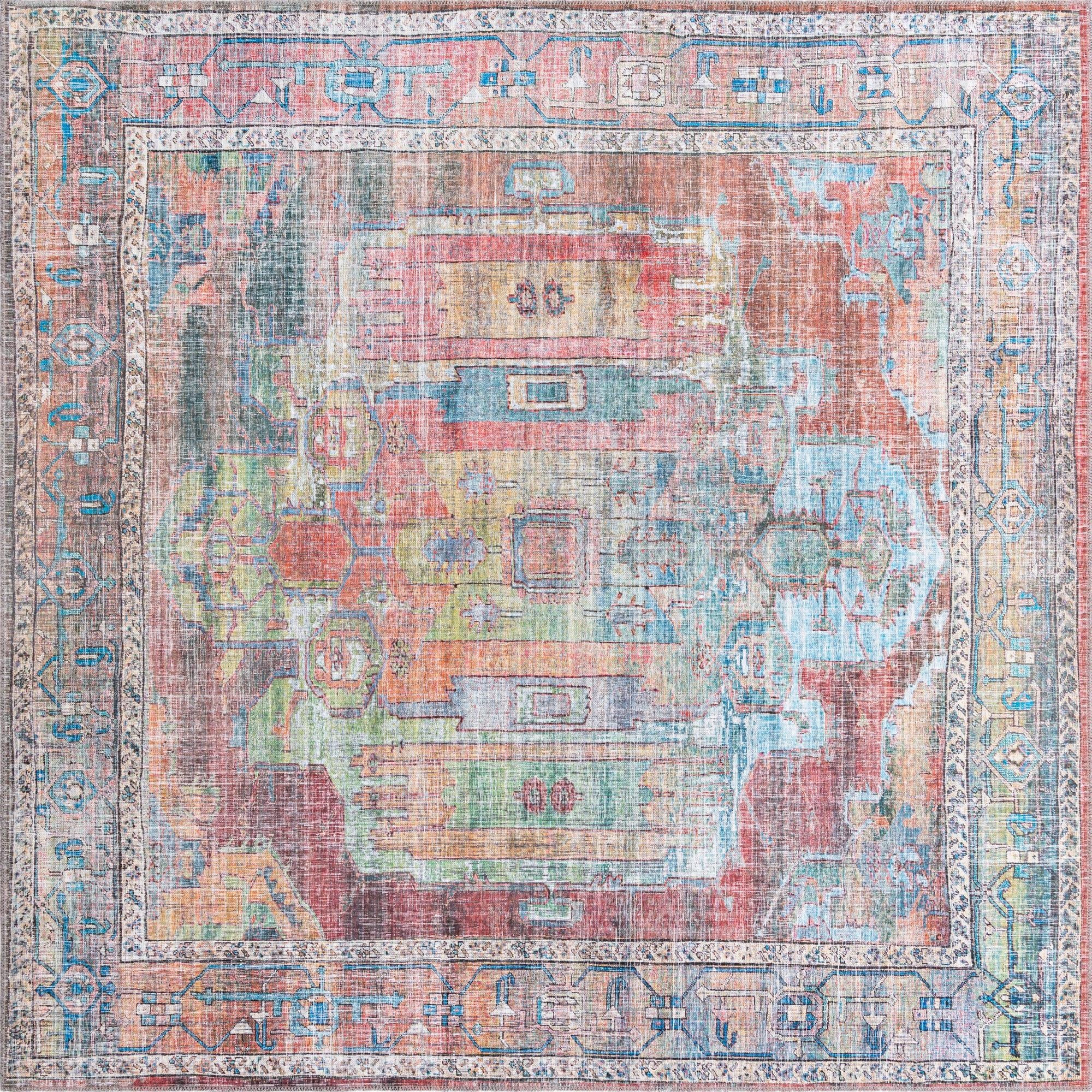 Primary image  7' 10 x 7' 10  Washable Maahru Square Rug