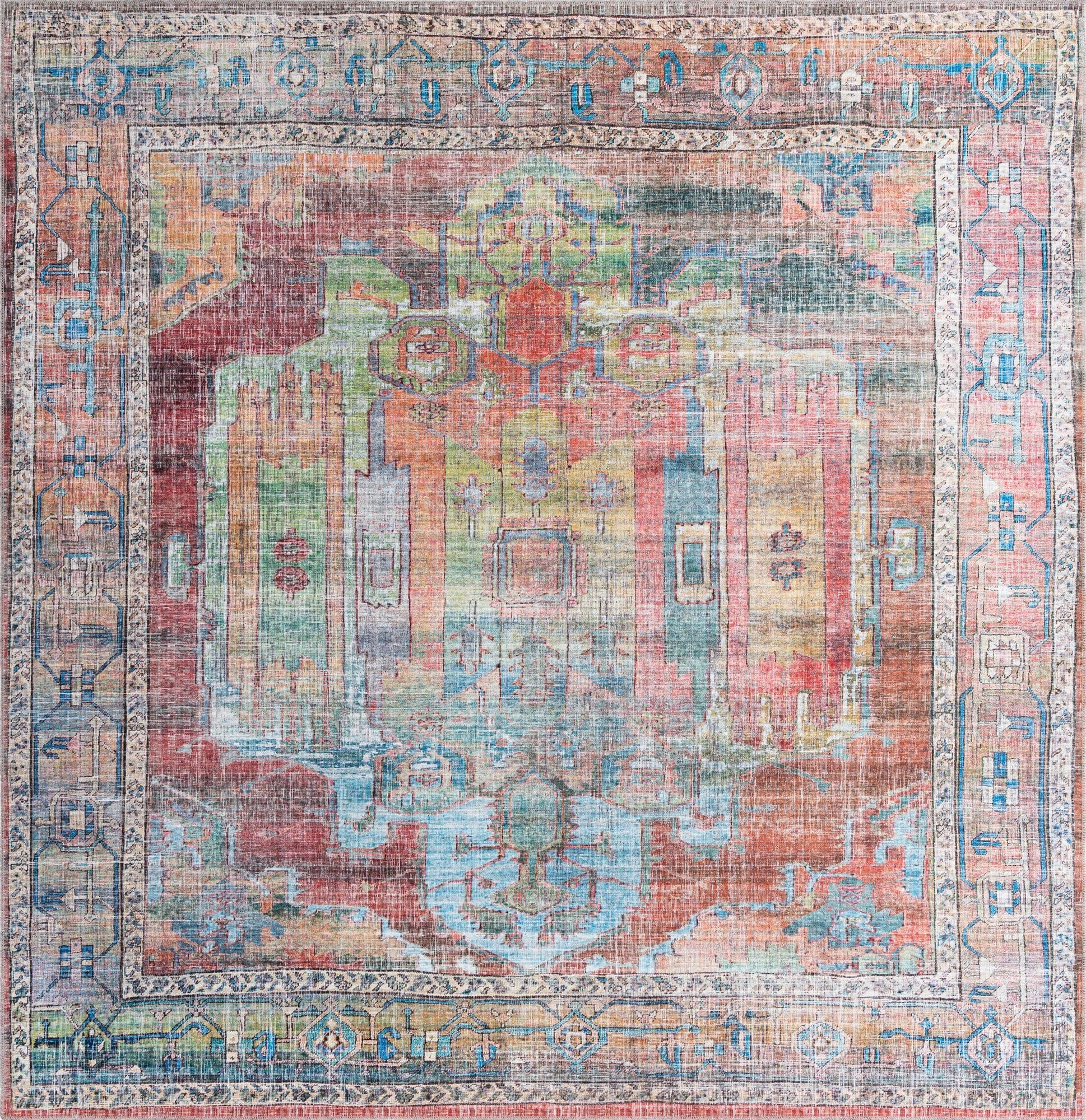 Primary image  10' 6 x 10' 6  Washable Maahru Square Rug