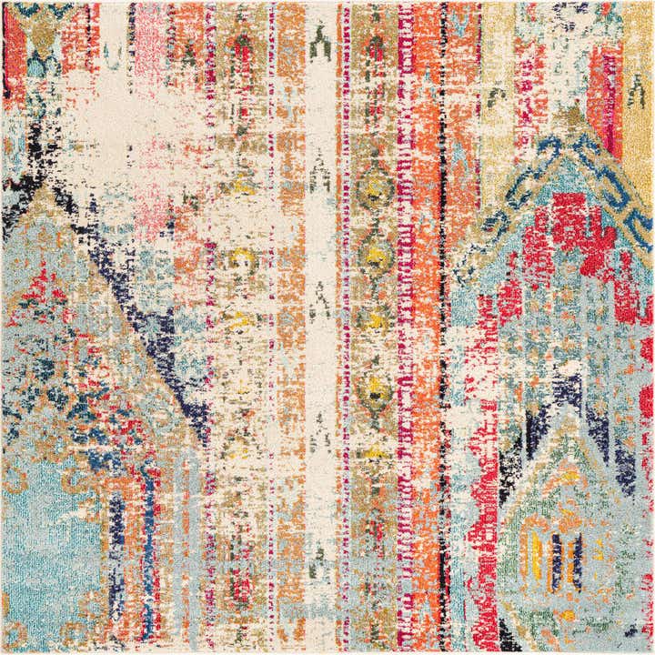 Multicolor 6' x 6' Mesa Square Rug | Rugs.com