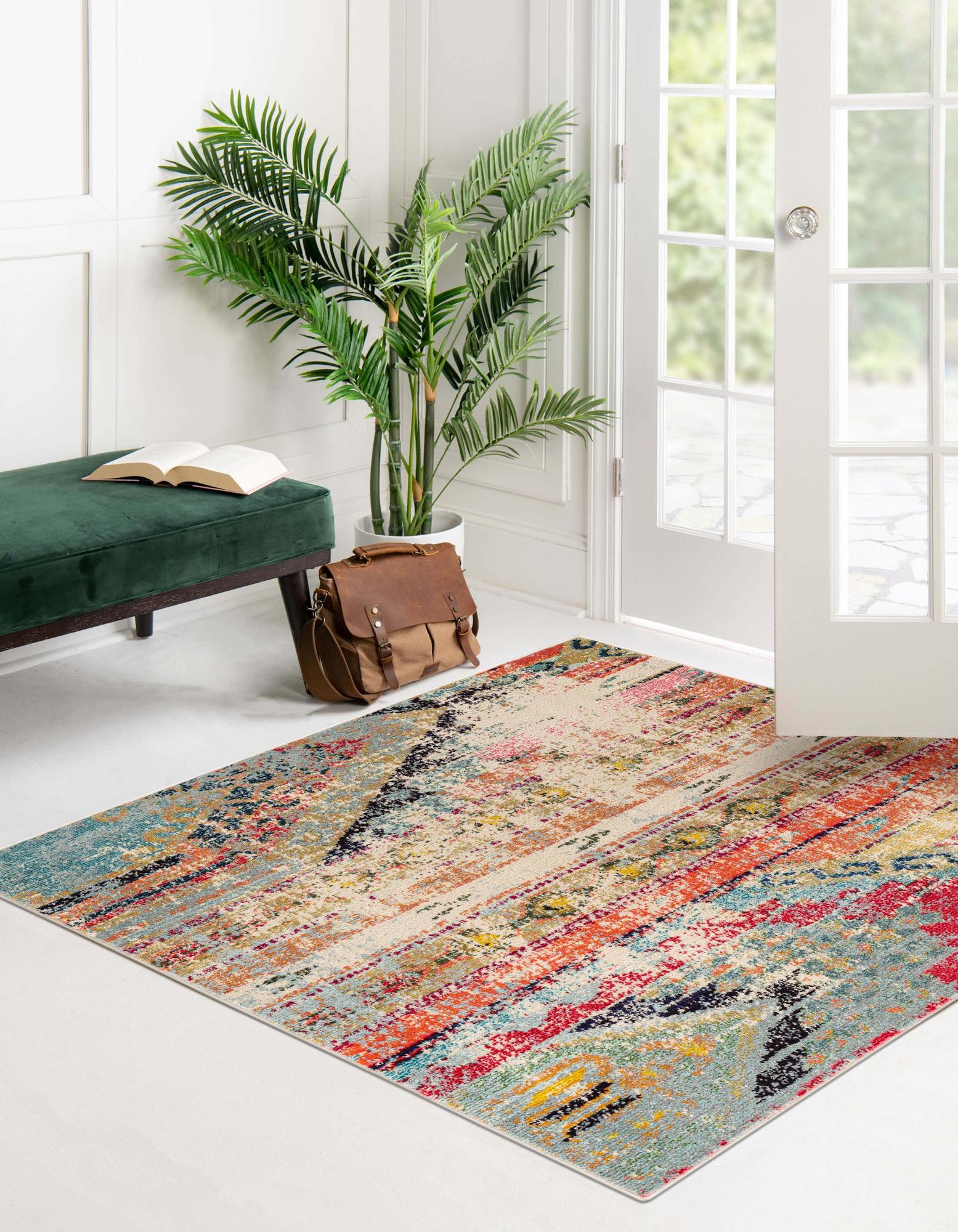 Multicolor 6' x 6' Mesa Square Rug | Rugs.com