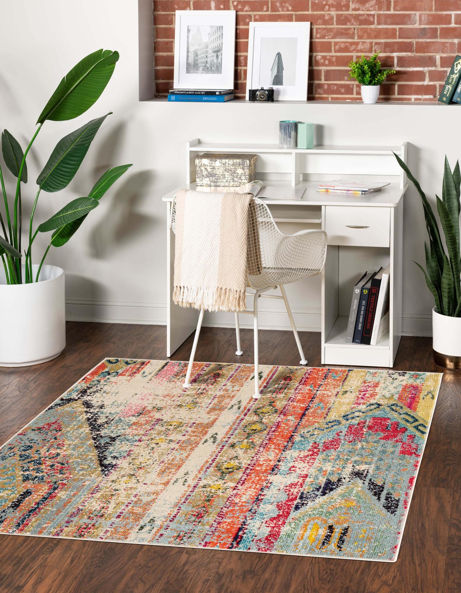 Multicolor 6' x 6' Mesa Square Rug | Rugs.com