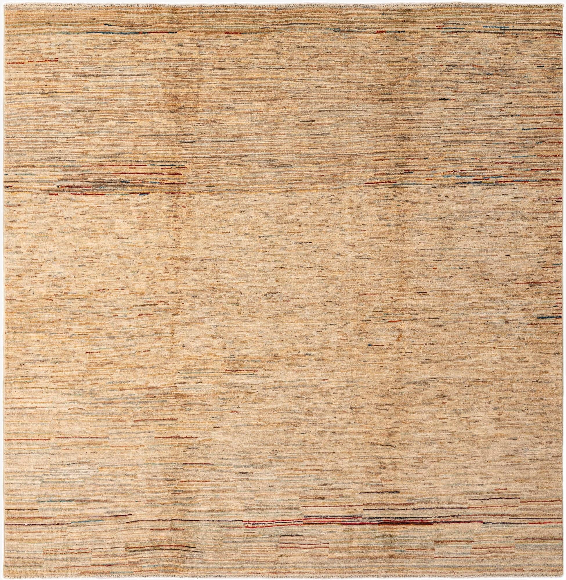  6' 2 x 6' 3  Hand Knotted Modern Ziegler Wool Square Rug