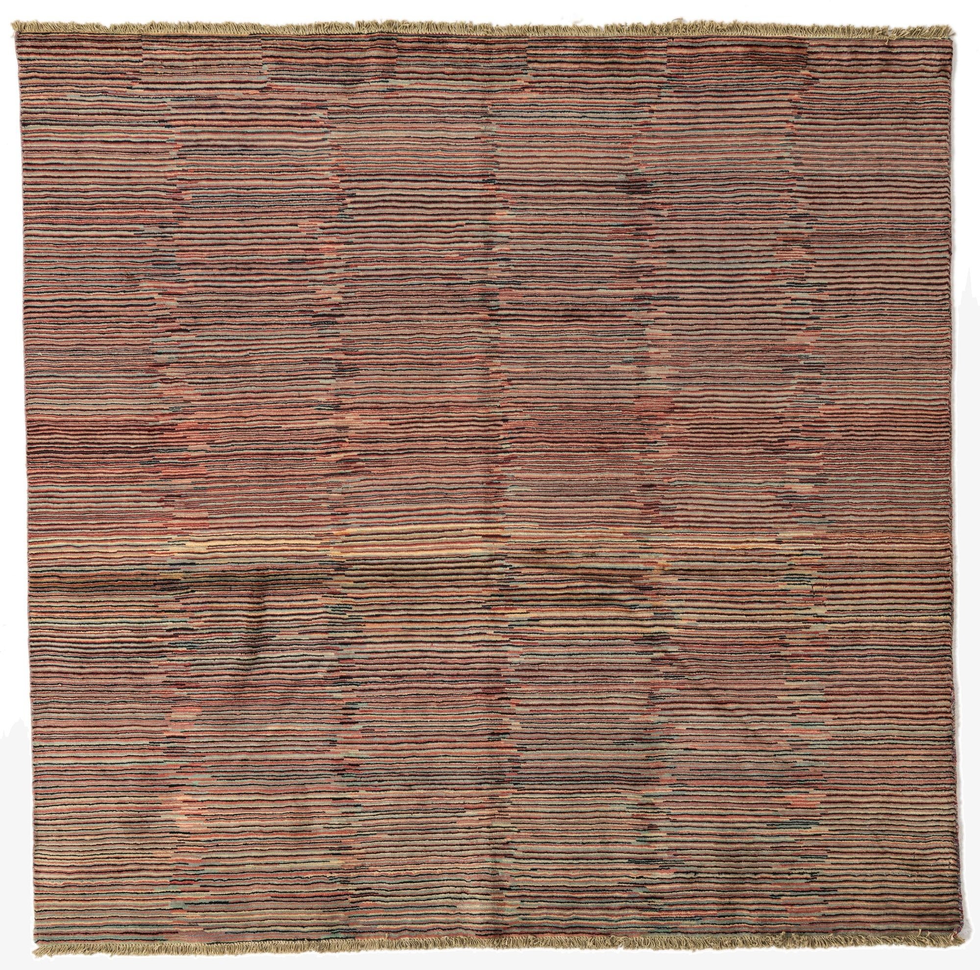  6' 6 x 6' 8  Hand Knotted Modern Ziegler Square Rug