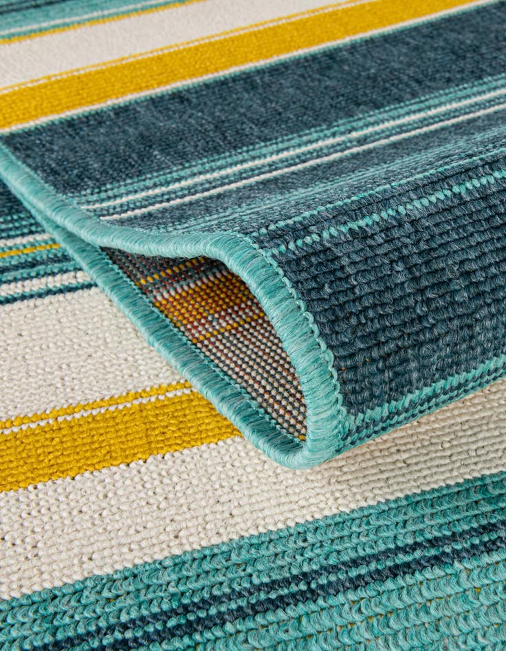 Detail image of  7' 10 x 7' 10  Washable Border Indoor / Outdoor Square Rug