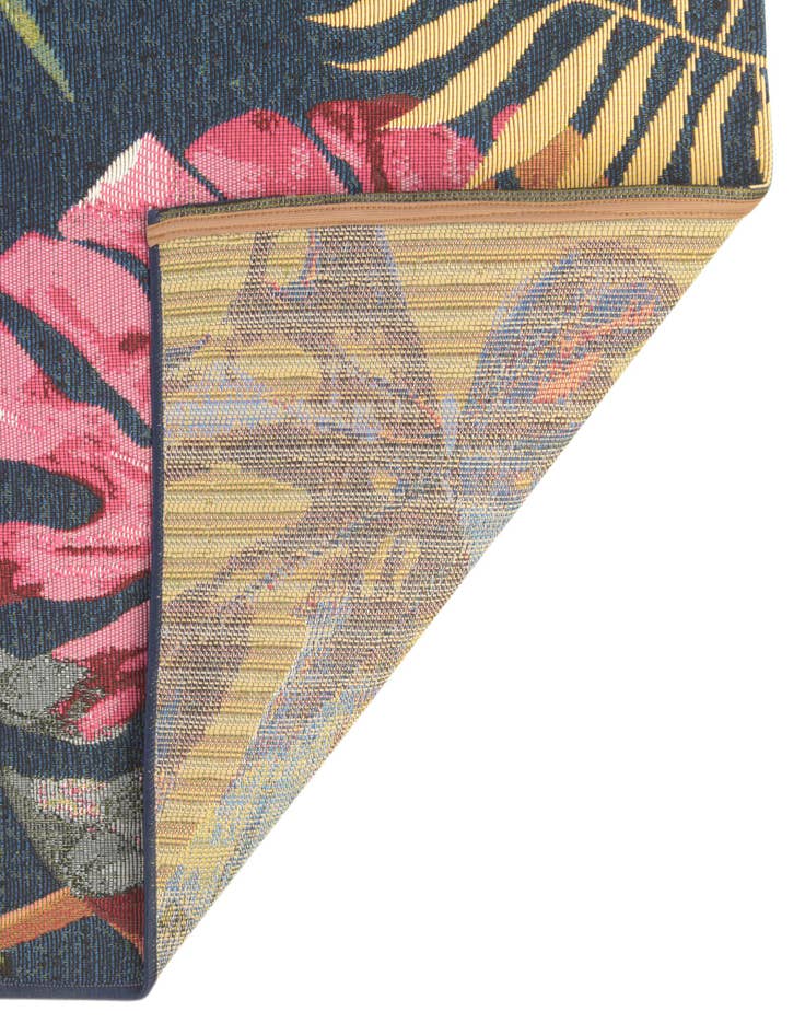 Detail image of  6' x 6'  Washable Botanical Indoor / Outdoor Square Rug