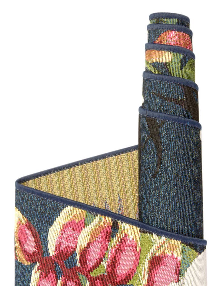 Detail image of  6' x 6'  Washable Botanical Indoor / Outdoor Square Rug