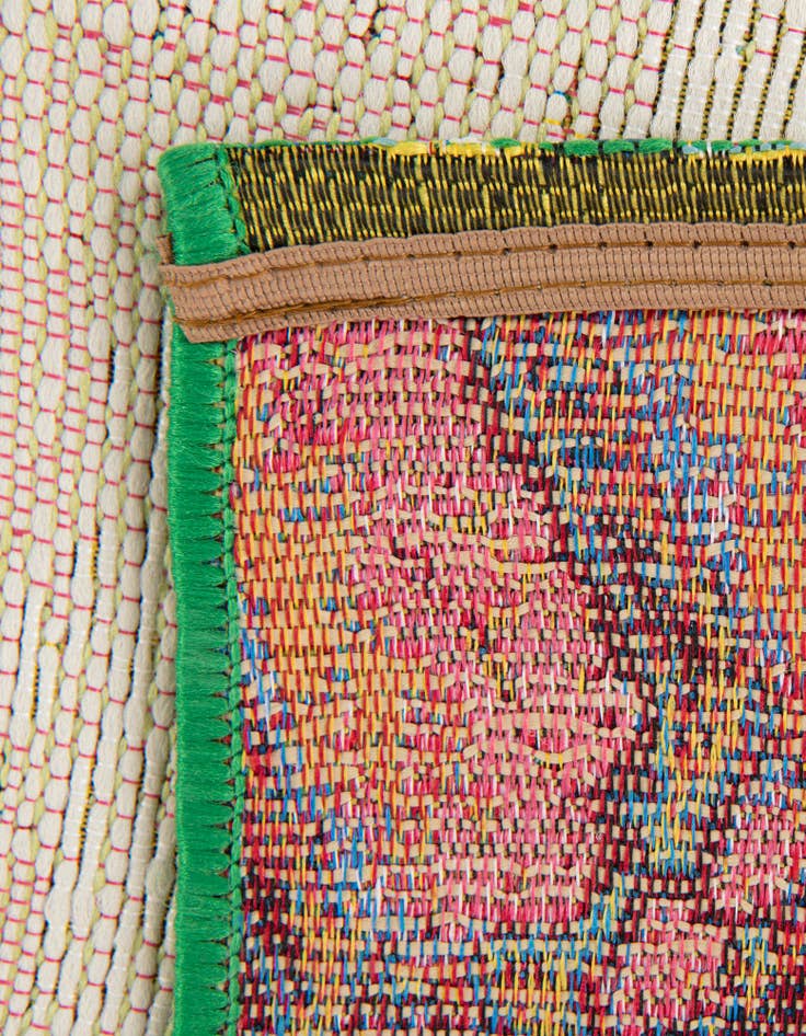 Detail image of  10' x 10'  Washable Botanical Indoor / Outdoor Square Rug