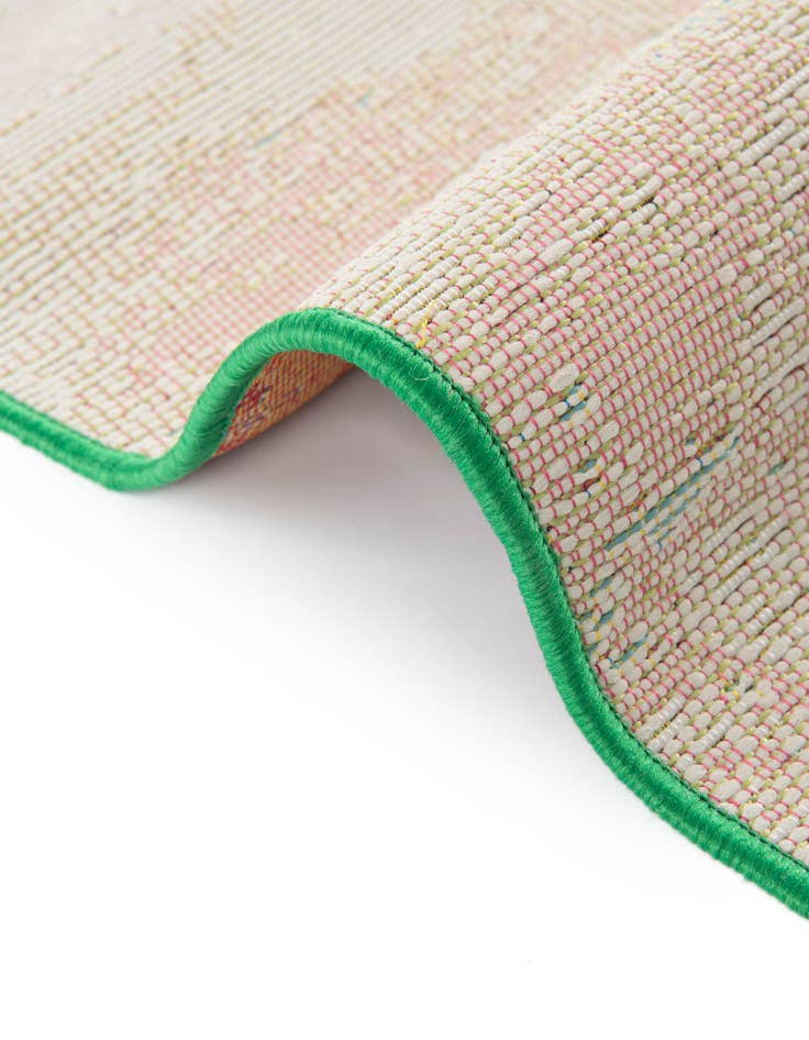 Detail image of  10' x 10'  Washable Botanical Indoor / Outdoor Square Rug