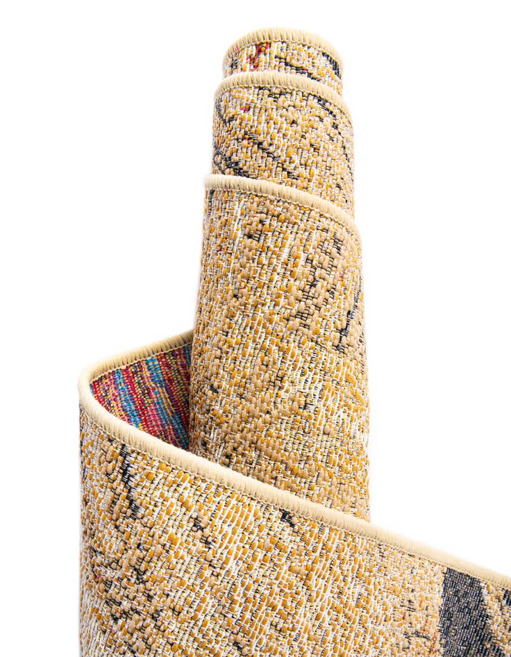 Detail image of  10' x 10'  Washable Botanical Indoor / Outdoor Square Rug