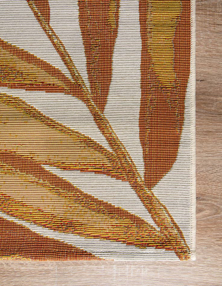 Detail image of  6' x 6'  Washable Botanical Indoor / Outdoor Square Rug