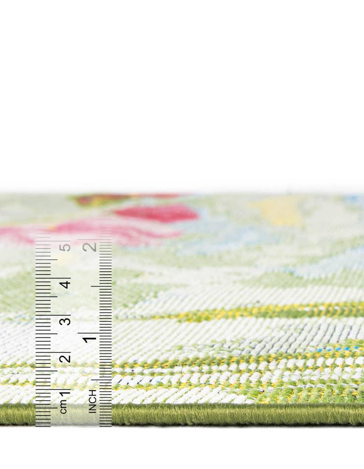 Detail image of  8' x 8'  Washable Botanical Indoor / Outdoor Square Rug