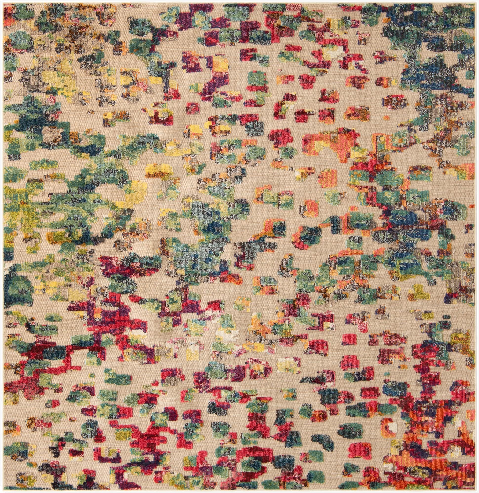  7' 10 x 7' 10  Washable Casablanca Indoor / Outdoor Square Rug