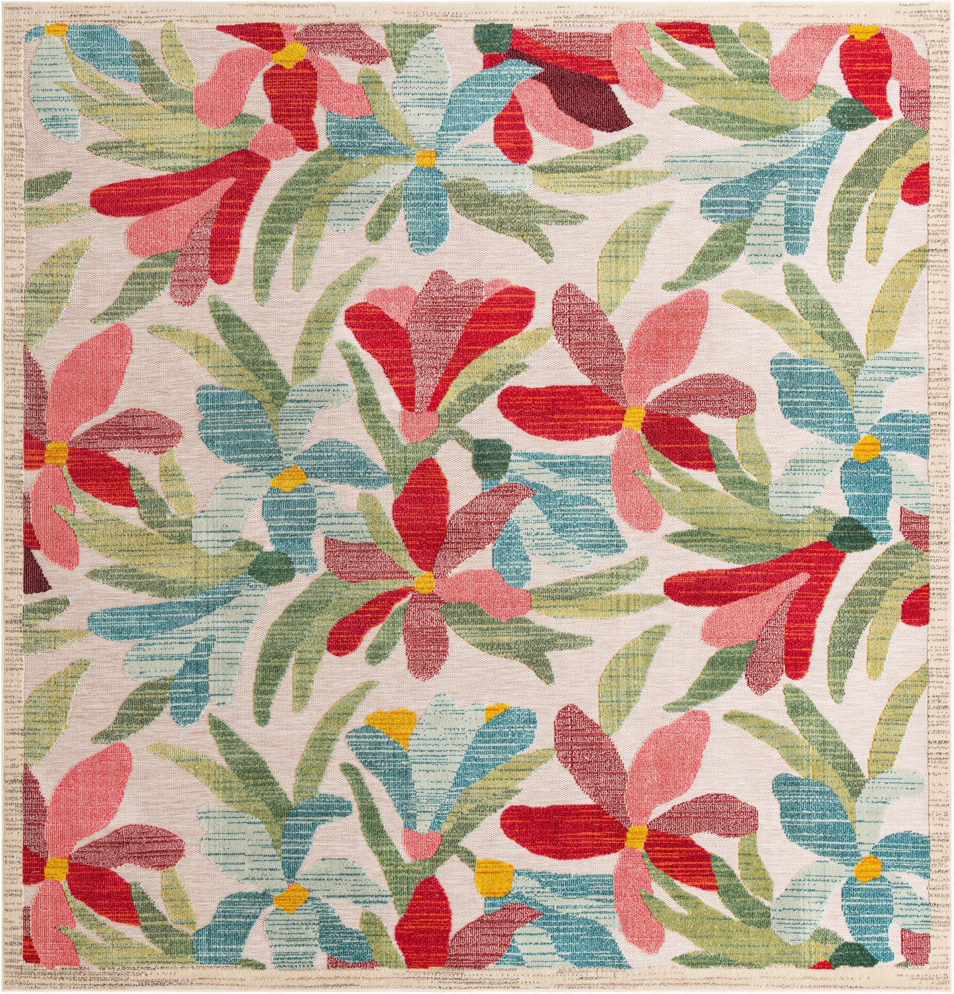  10' x 10'  Washable Casablanca Indoor / Outdoor Square Rug