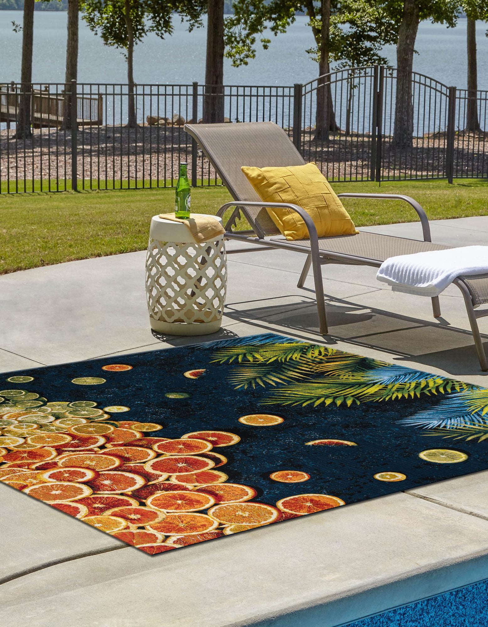 Multicolor 10' x 10' Coastal Indoor / Outdoor Square Rug | Rugs.com