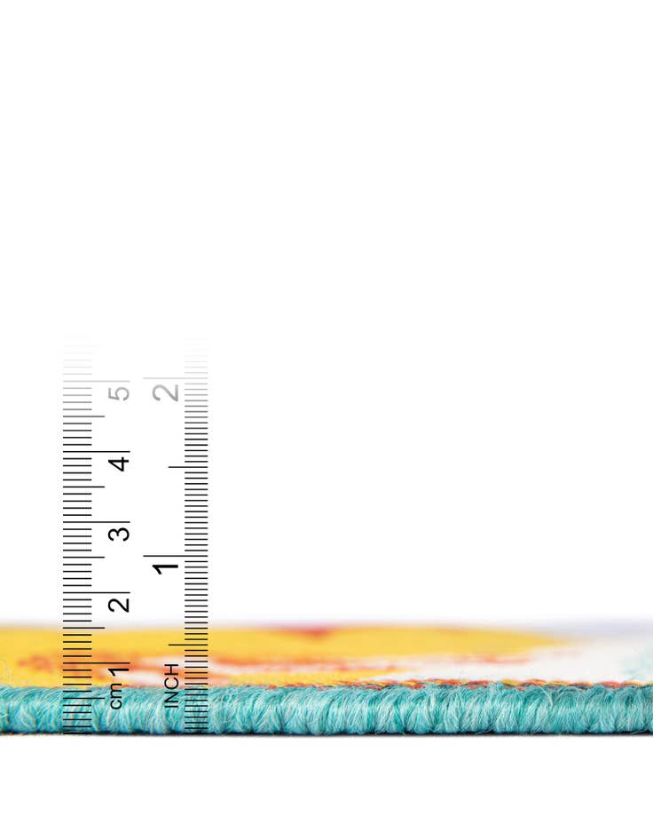 Detail image of  7' 10 x 7' 10  Washable Coastal Indoor / Outdoor Square Rug