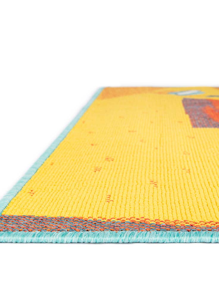 Detail image of  7' 10 x 7' 10  Washable Coastal Indoor / Outdoor Square Rug