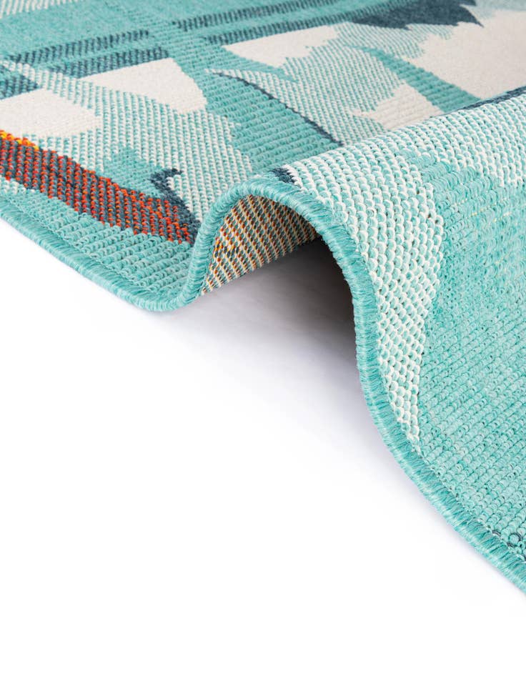 Detail image of  7' 10 x 7' 10  Washable Coastal Indoor / Outdoor Square Rug