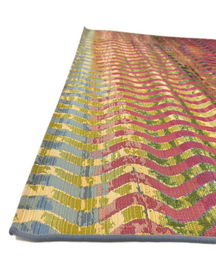 Detail image of  6' x 6'  Washable Modern Indoor / Outdoor Square Rug