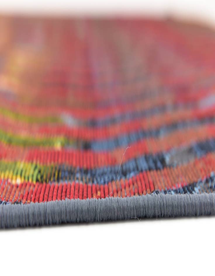 Detail image of  6' x 6'  Washable Modern Indoor / Outdoor Square Rug